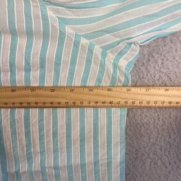 Izod Womens Button Down Shirt Striped 3/4 Cuffed Sleeves Size 2X - Picture 8 of 11